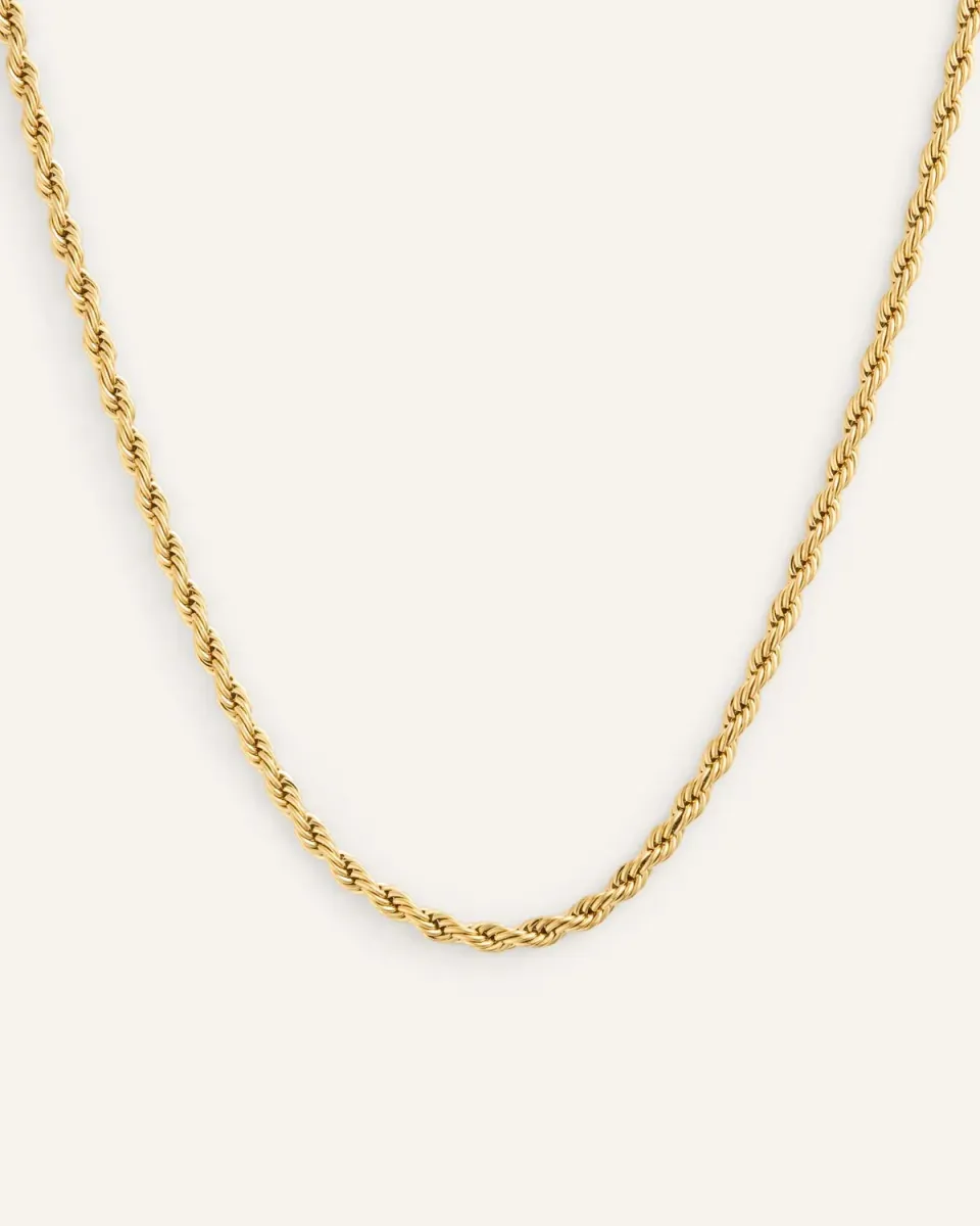 Mockberg Bold Rope Chain Necklace kjede gull 450 mm