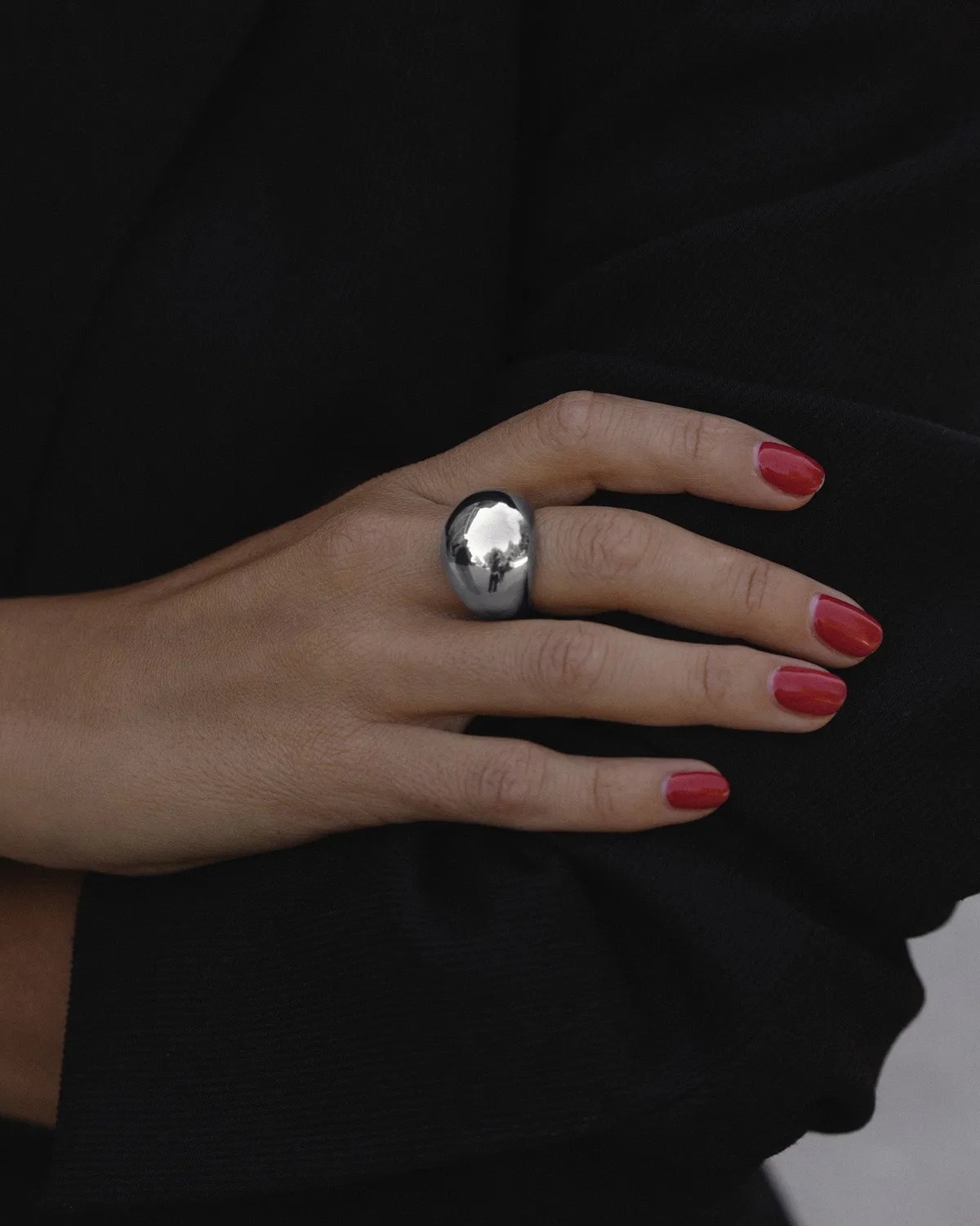 Mockberg Sonja Ring ring sølv bred vattentålig