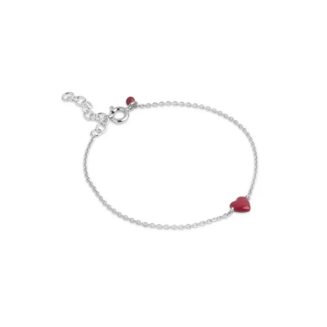 ENAMEL Copenhagen Amore armbånd bordeaux sølv 15 cm