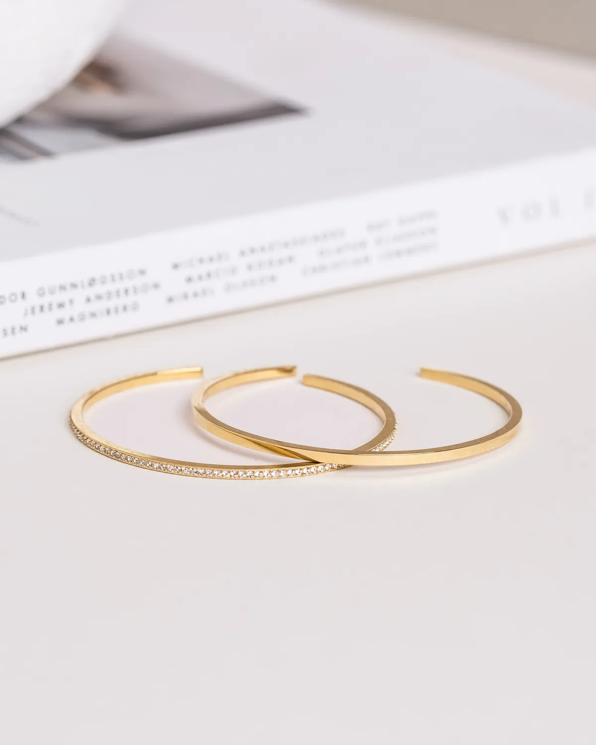 Mockberg Fancy Bangle Medium armbånd gull 60 mm