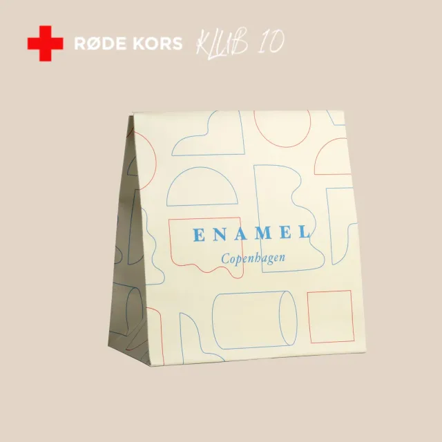 Enamel Copenhagen gavepose Røde Kors 14x7,5x15 cm