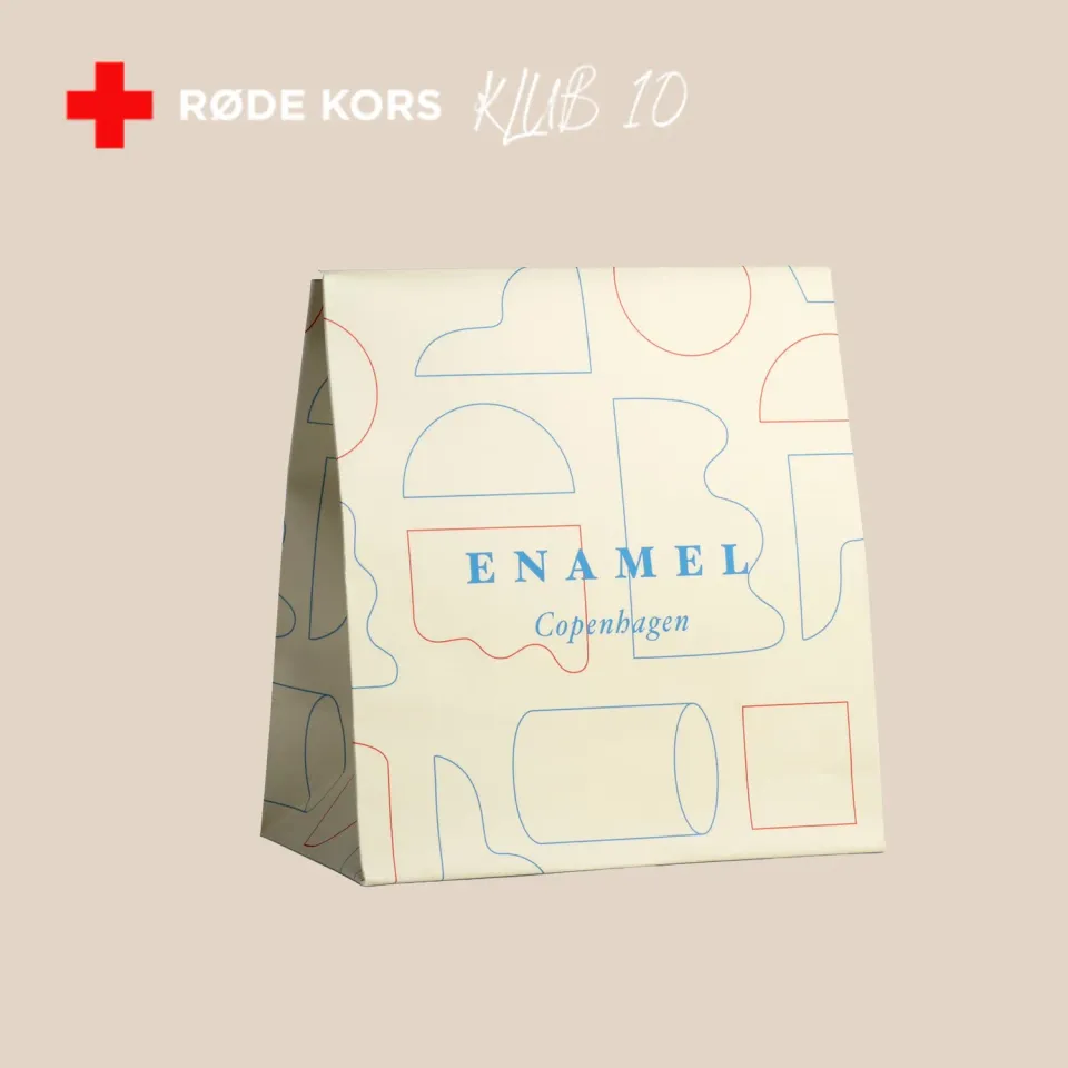 Enamel Copenhagen gavepose Røde Kors 14x7,5x15 cm