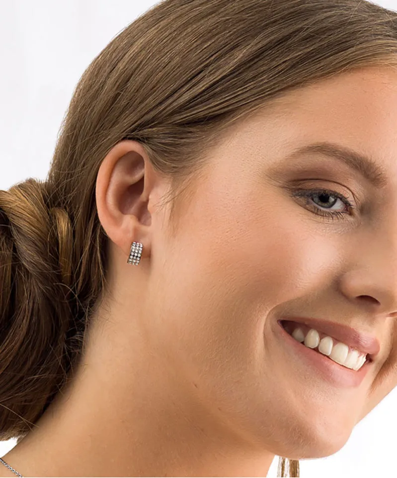 Blomdahl Grand Brilliance Curved øredobber crystal 10 mm titan nikkelfri