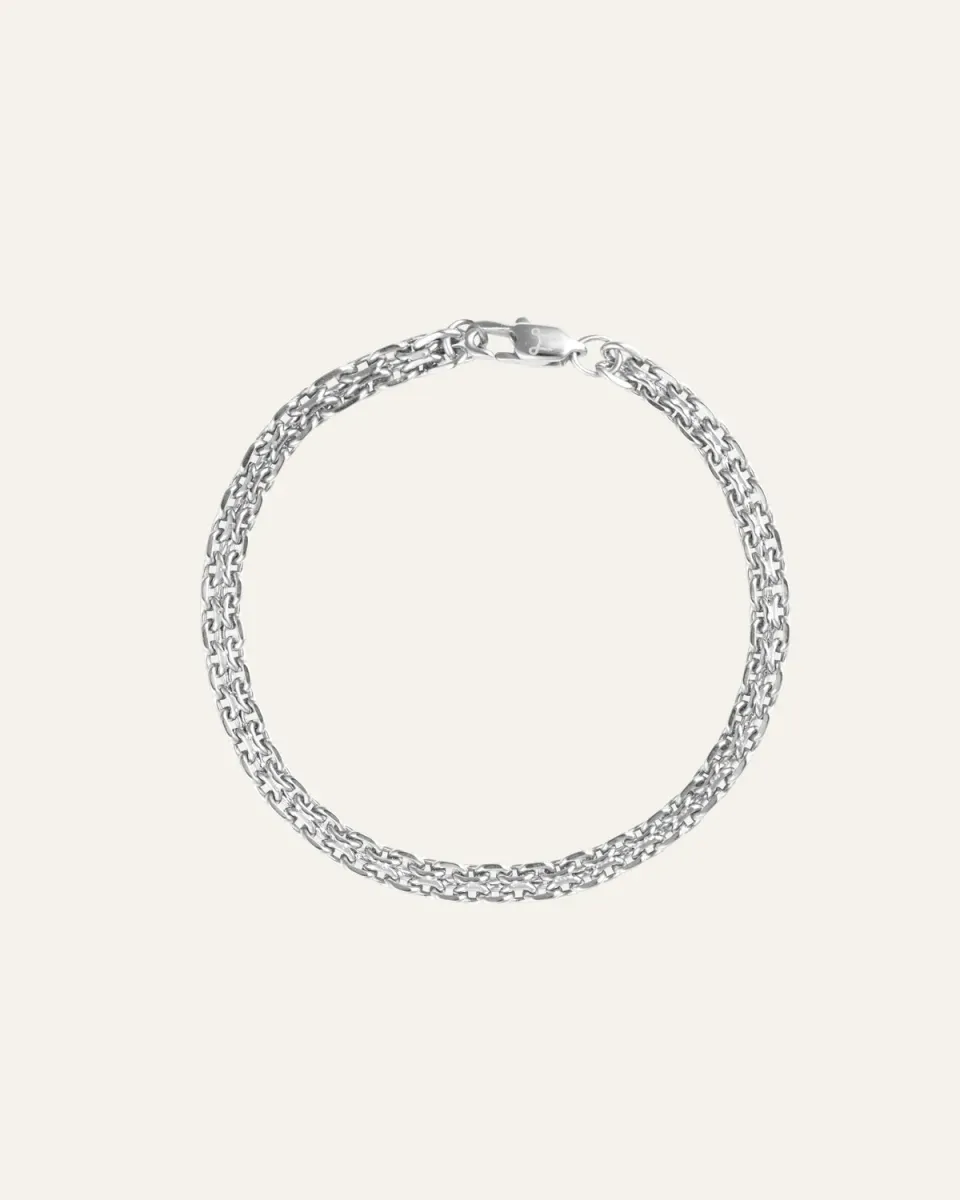 Mockberg Darling armbånd sølv klassisk lenke