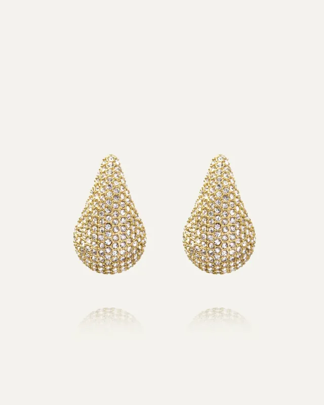 Mockberg Pavé Daring Small øredobber gull cubic zirconia