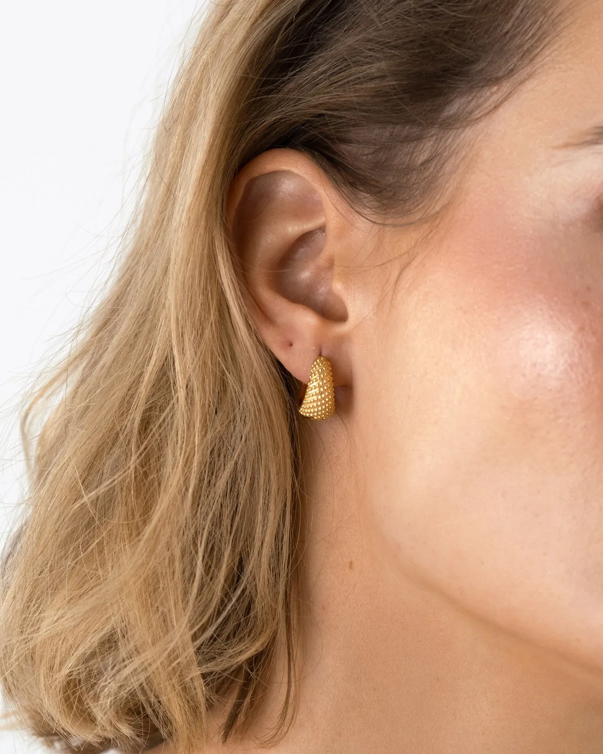 Mockberg Honey Hoops Medium øredobber gull