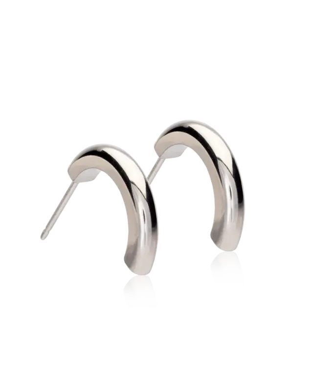 Blomdahl Pendant Round Curved ørering 10/15 mm titan