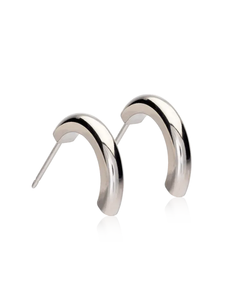 Blomdahl Pendant Round Curved ørering 10/15 mm titan