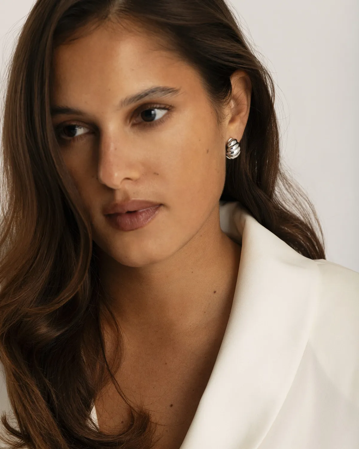 Mockberg Seléne Medium Hoops øreringer sølv 18 mm