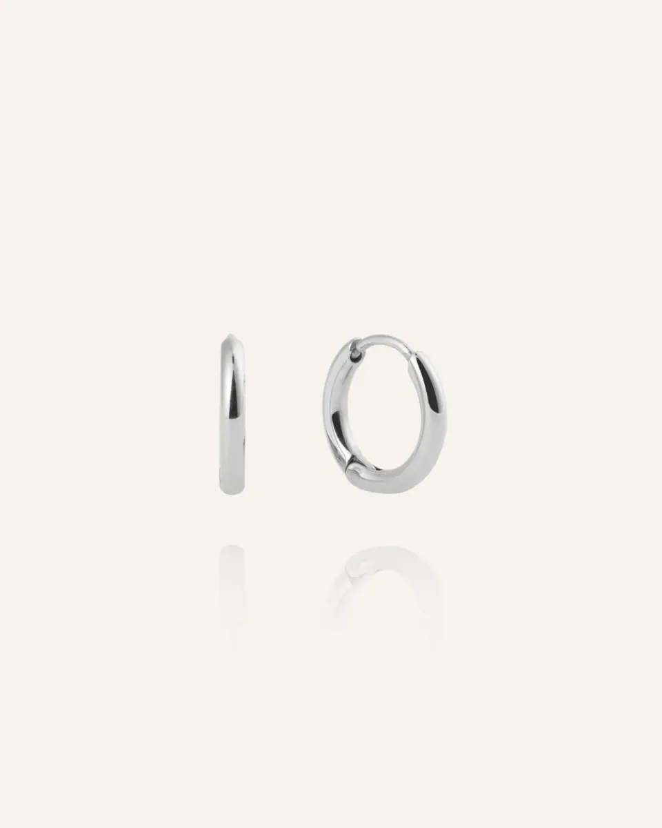 Mockberg Slim Mini Hoops øreringer sølv 11 mm