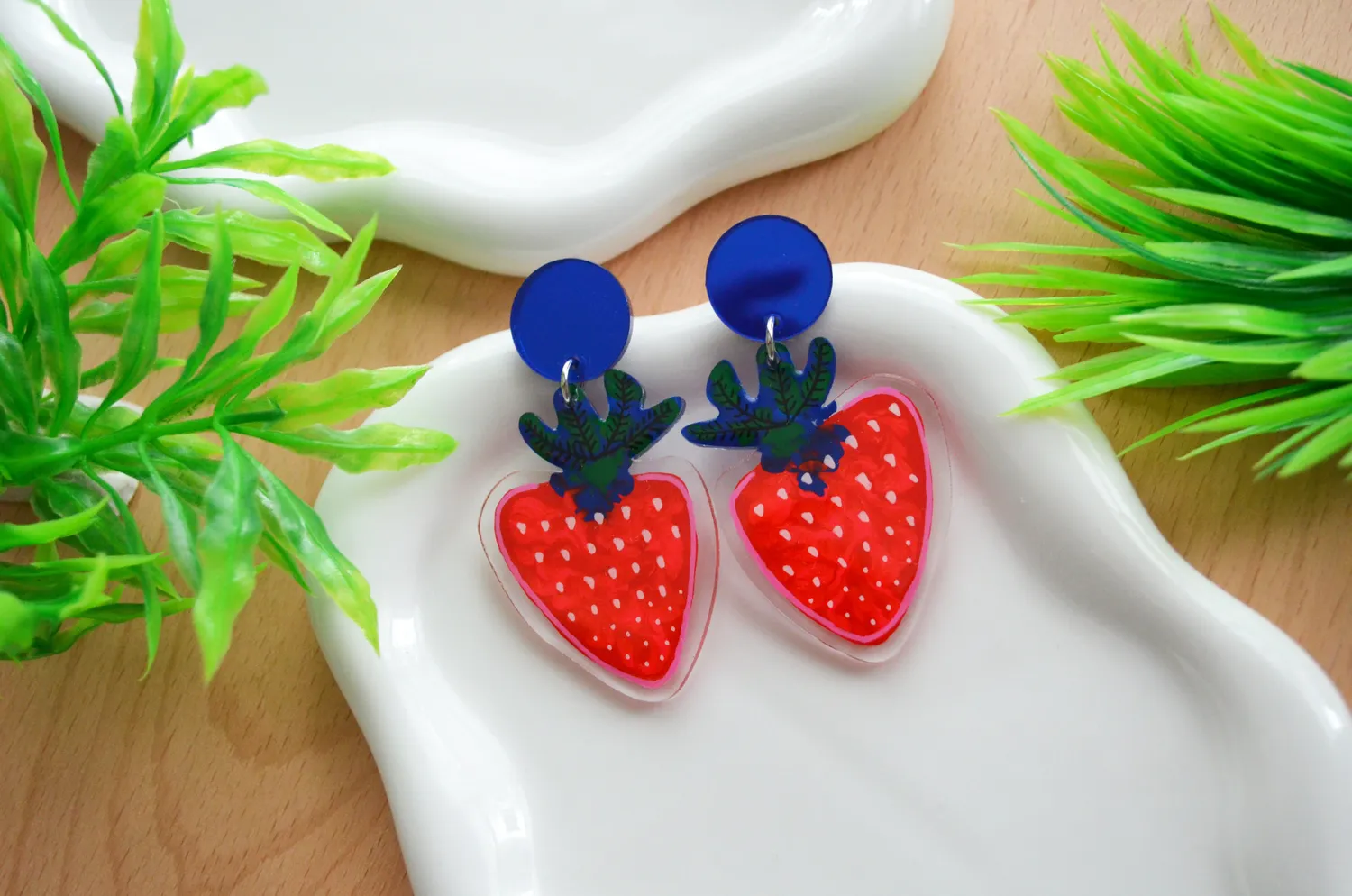 BooandBooFactory Strawberry jordbærøredobber akvarell