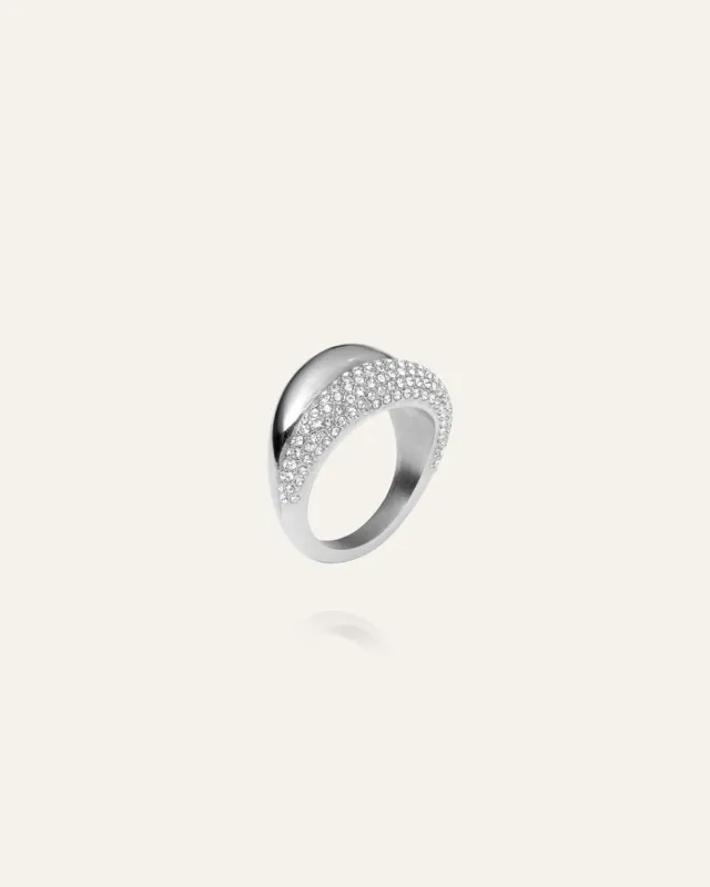 Mockberg Pavé Daring Ring sølv 52 cubic zirconia