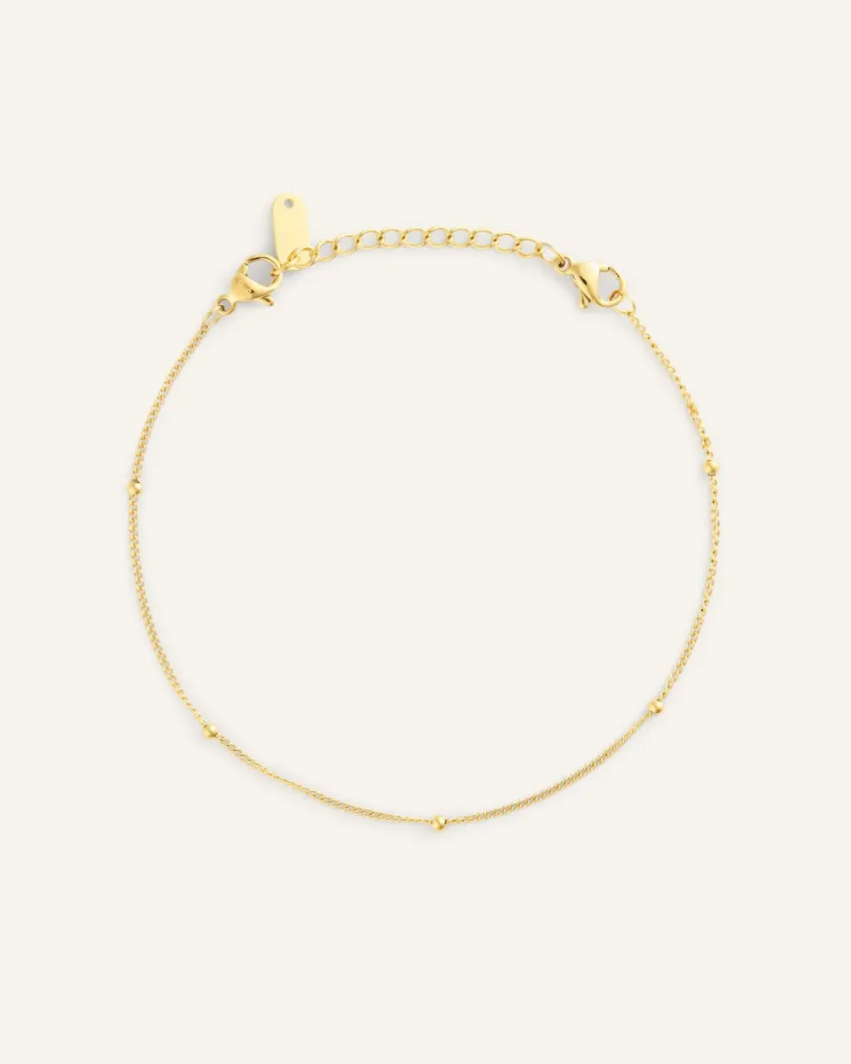 Mockberg Beaded Chain armbånd gull kulelenke Small