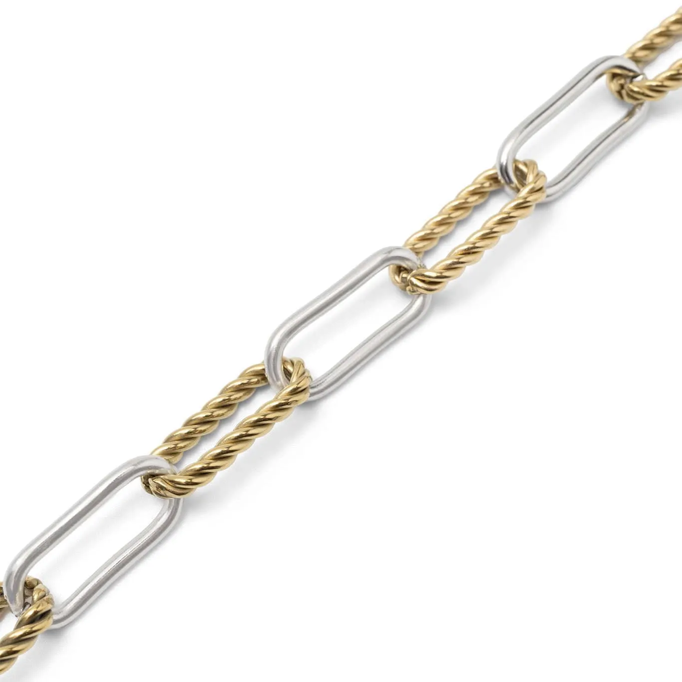 Mea Nani Duality 18K armbånd tvunnet gull sølv