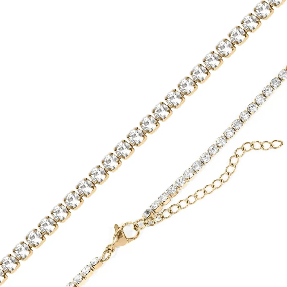 Mea Nani All Eyes On Me tenniskjede 18K gull Choker