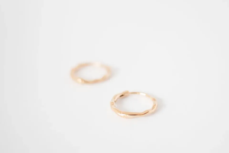 Eremis Mosane øredobber gullbelagt 18 karat 14 mm