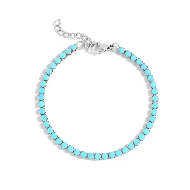 Mea Nani Santorini turkis tennisarmbånd vanntett