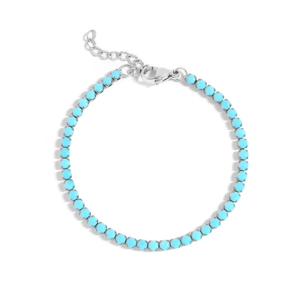 Mea Nani Santorini turkis tennisarmbånd vanntett