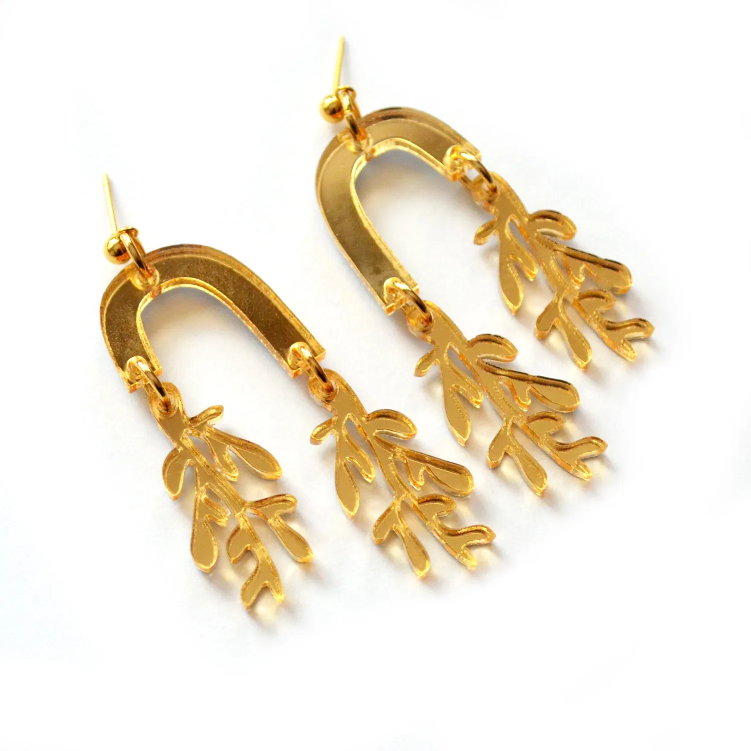 BooandBooFactory Gold Leaf Arch bladøredobber gull akryl