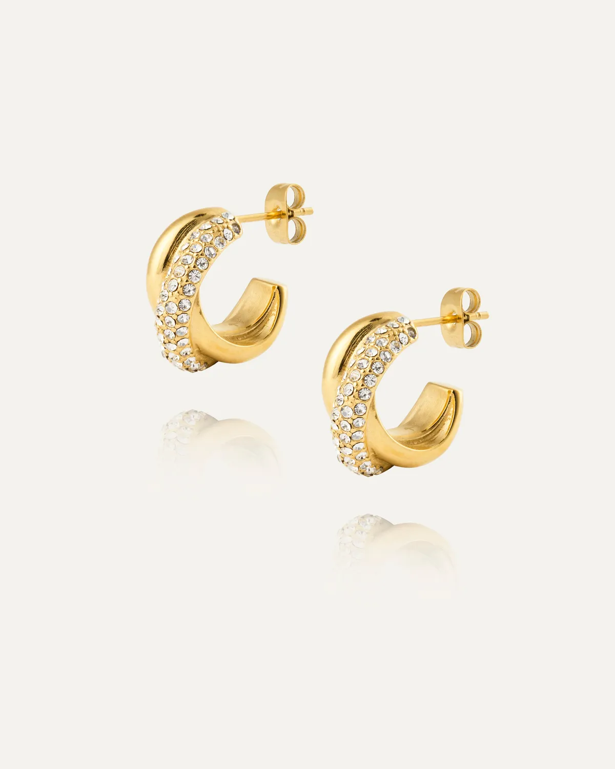 Mockberg Aurora Hoops øreringer gull 16 mm