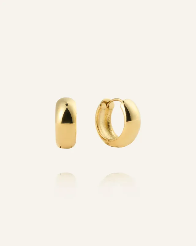 Mockberg Brave Small Hoops øredobber gull 15,5 mm