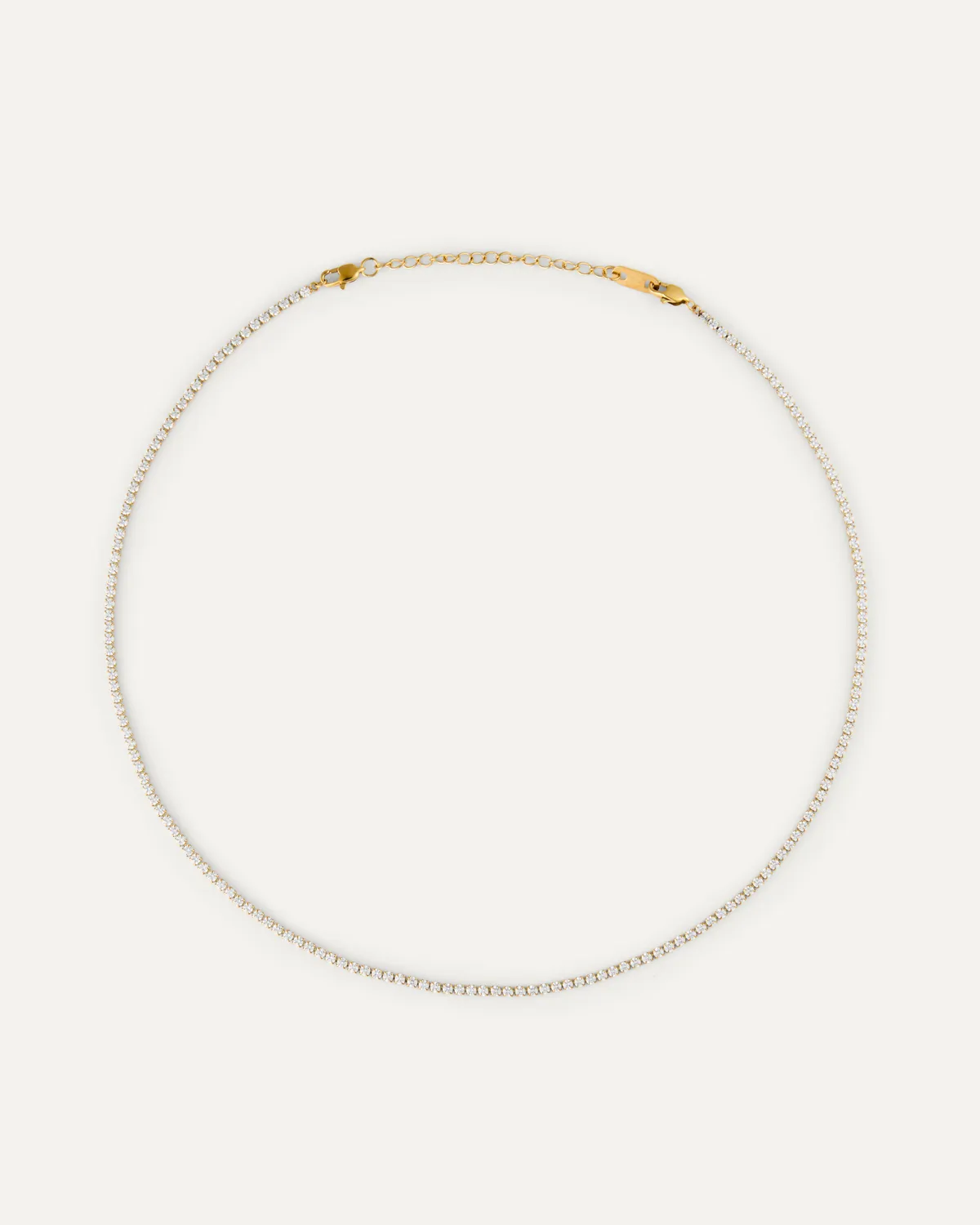 Mockberg Shiny Tennis Necklace halskjede gull 400 mm