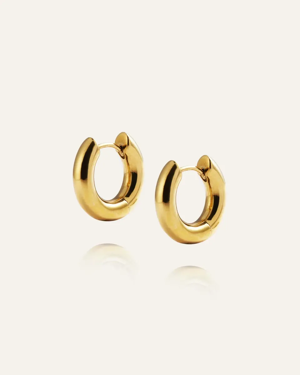 Mockberg Everyday Hoops øredobber gull 20 millimeter