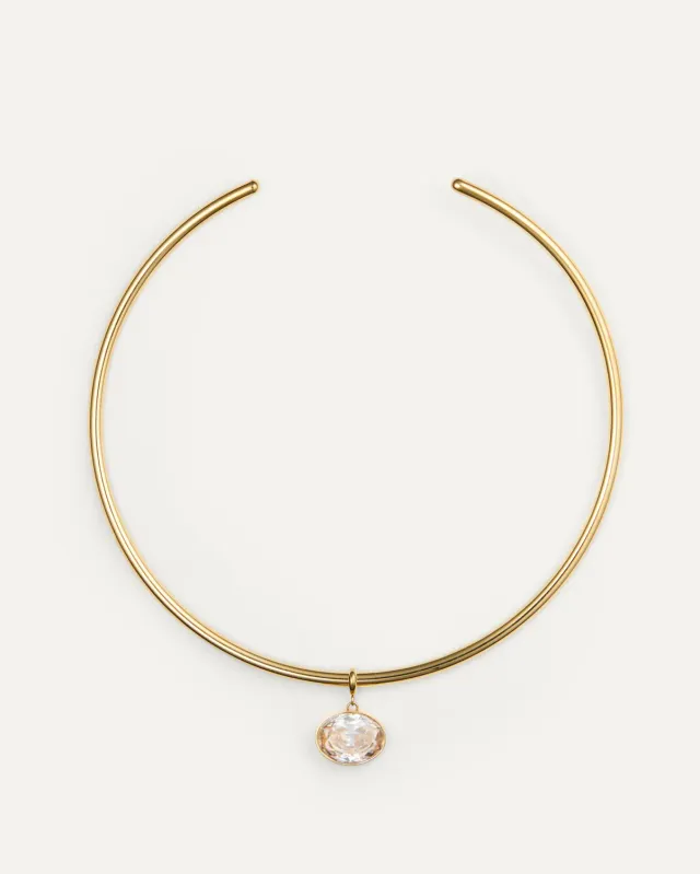 Mockberg Soléne Gold Necklace halssmykke gull 120 mm zirkonia