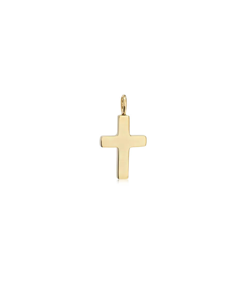 Blomdahl Plain Cross anheng 11 mm gull stål kors