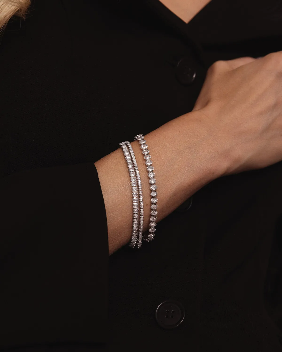 Mockberg Camille armbånd Medium 170 mm sølv zirkonia
