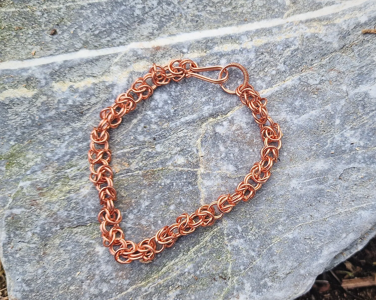 Kunstnerbonden Kongelenke armbånd kobber 20 cm nett
