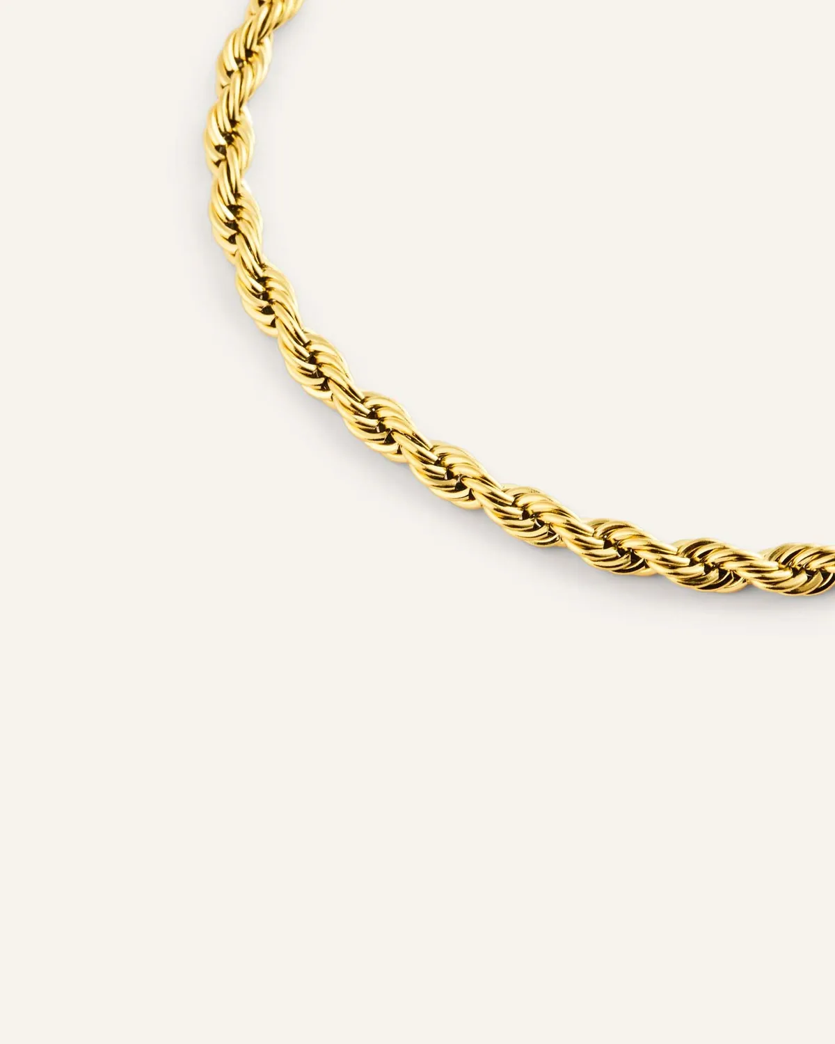 Mockberg Bold Rope Chain Bracelet armbånd M gull
