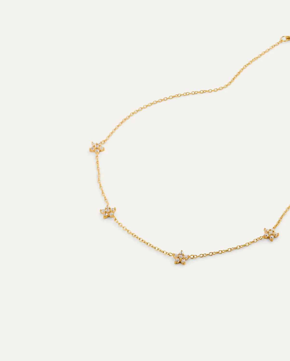 Mockberg Ellie Necklace halskjede gull blomster