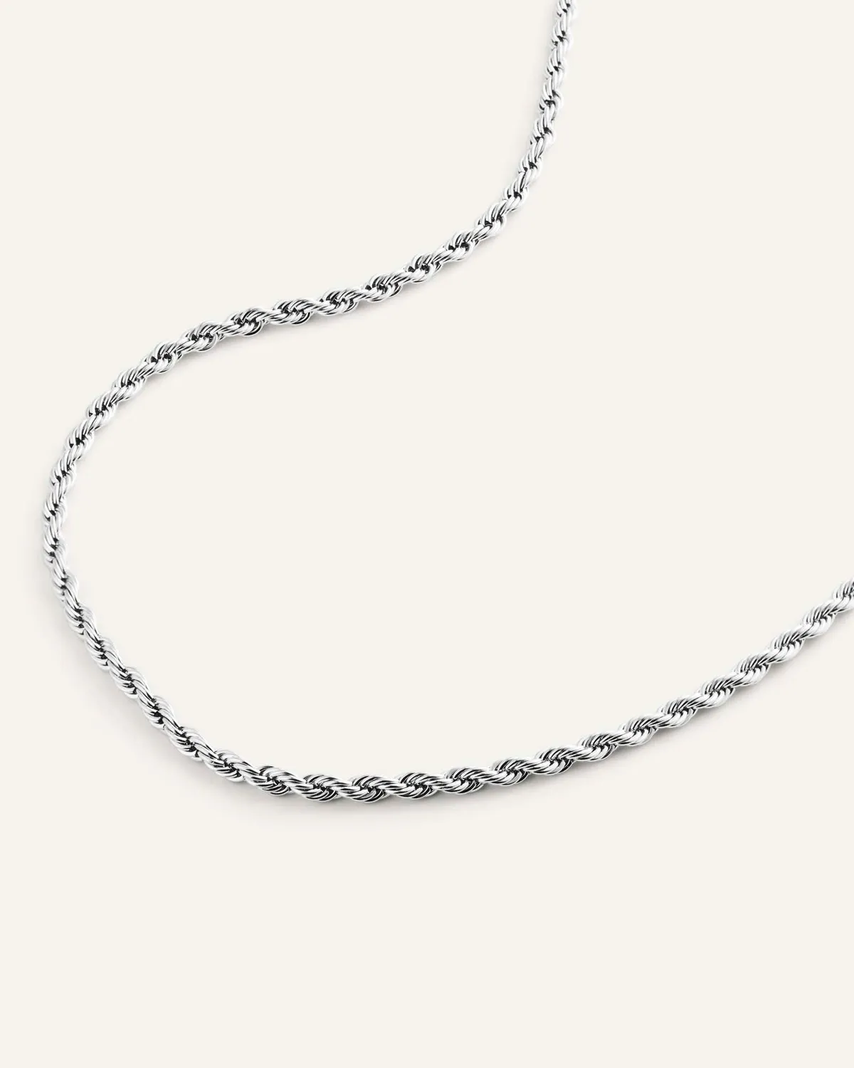 Mockberg Bold Rope Chain kjede 450 mm sølv tvunnet