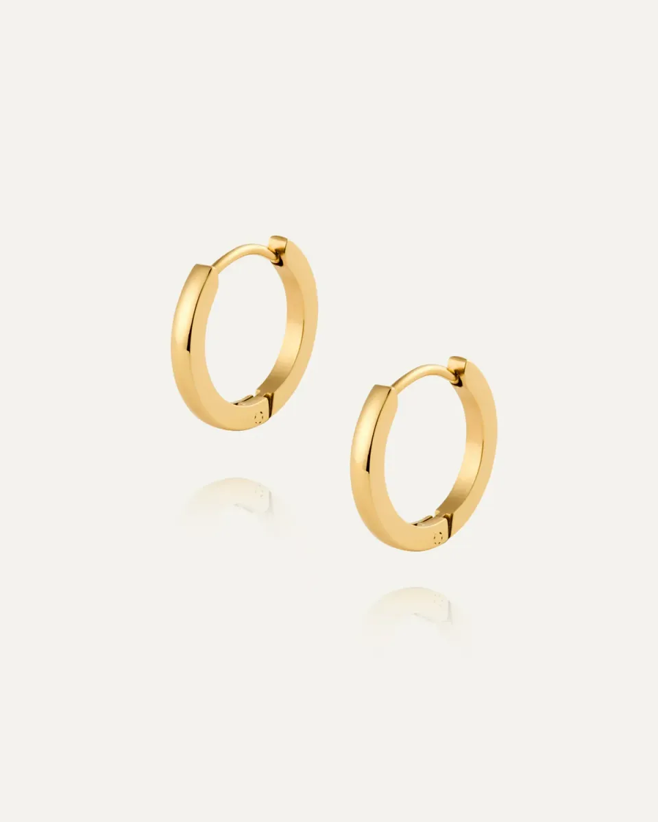 Mockberg Classic Hoops Medium øredobber gull 16 mm