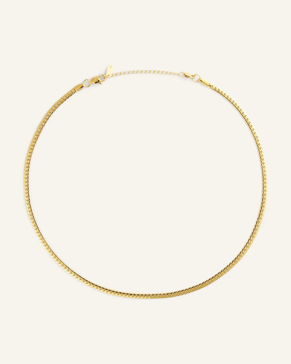 Mockberg Serpentine Chain halskjede gull stål