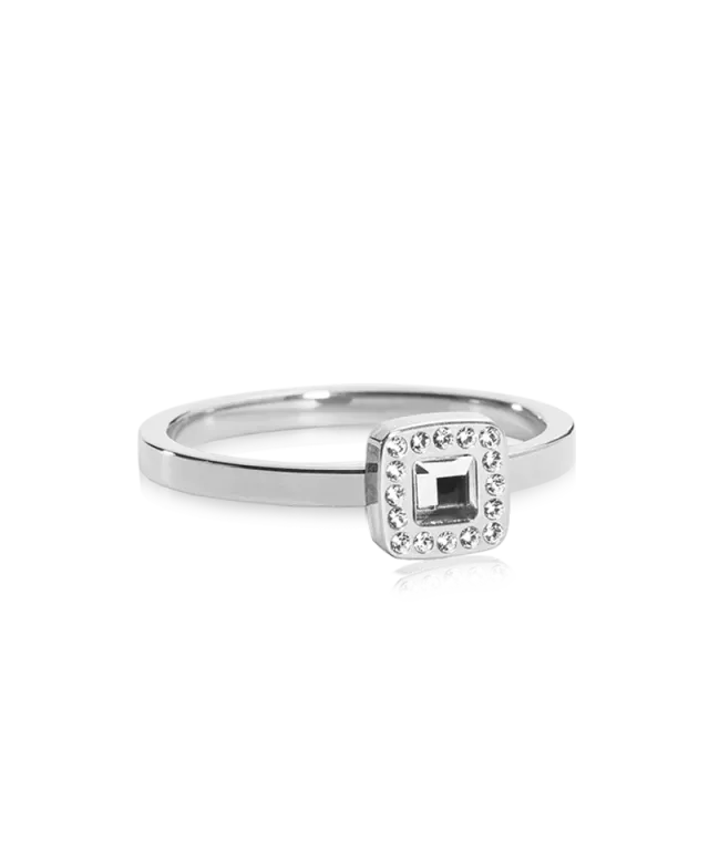 Blomdahl Brilliance Cushion ring crystal titan