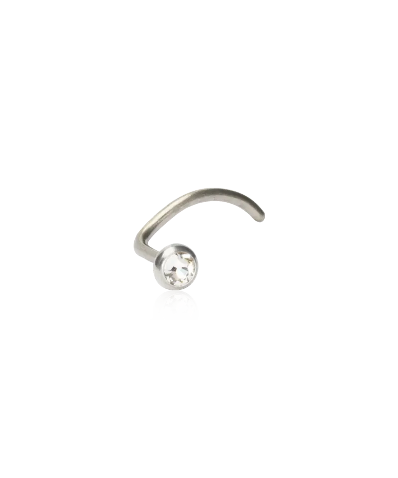 Blomdahl Bezel nesesmykke crystal sølv 3 mm titan