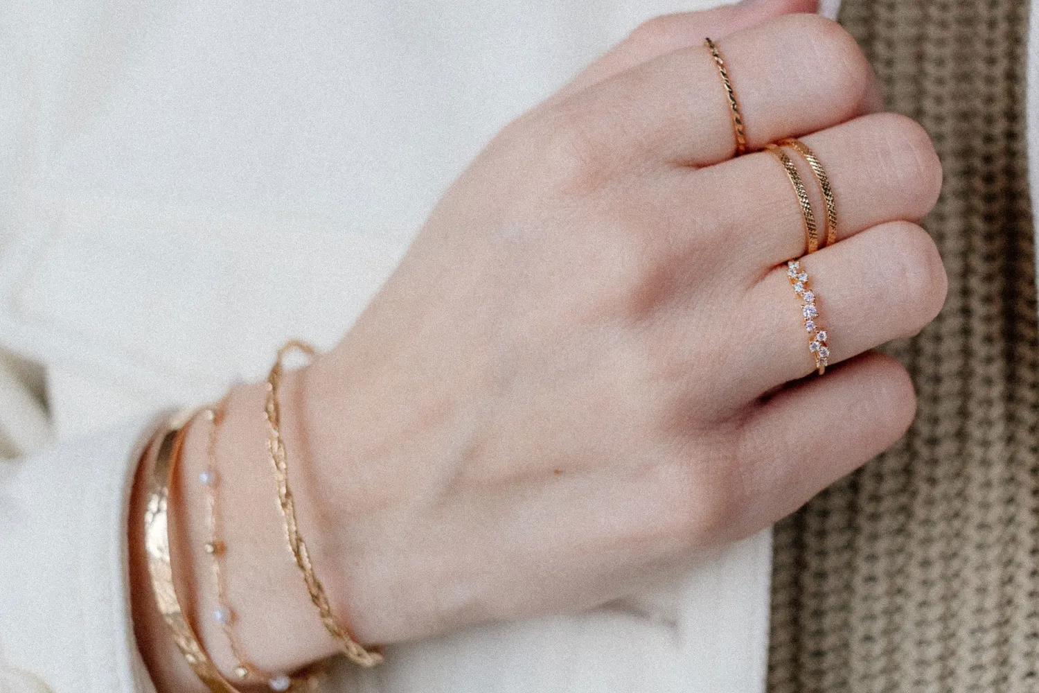 Eremis Natalia ring gullbelagt 18 karat