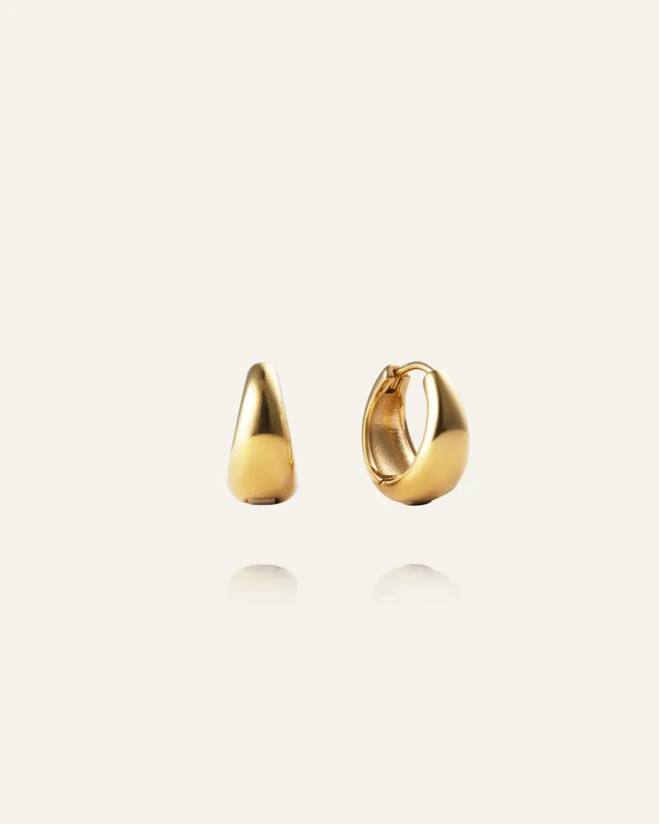 Mockberg Bold Hoops Medium creoler gull 16 mm