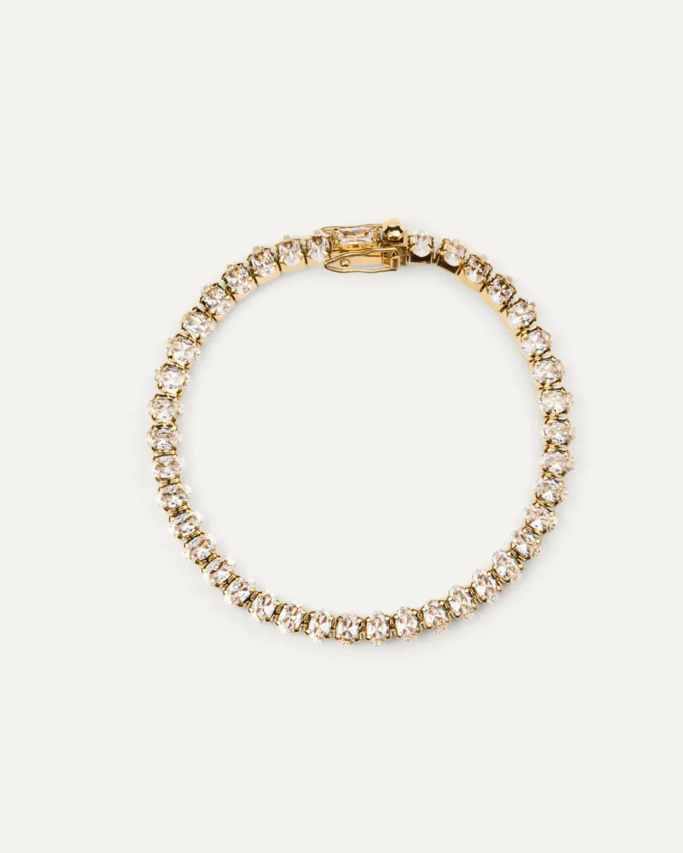 Mockberg Tennis armbånd gull cubic zirconia