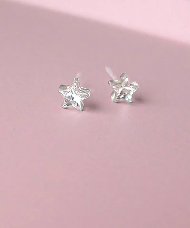 Blomdahl Star øredobber 6 mm crystal nikkelfri