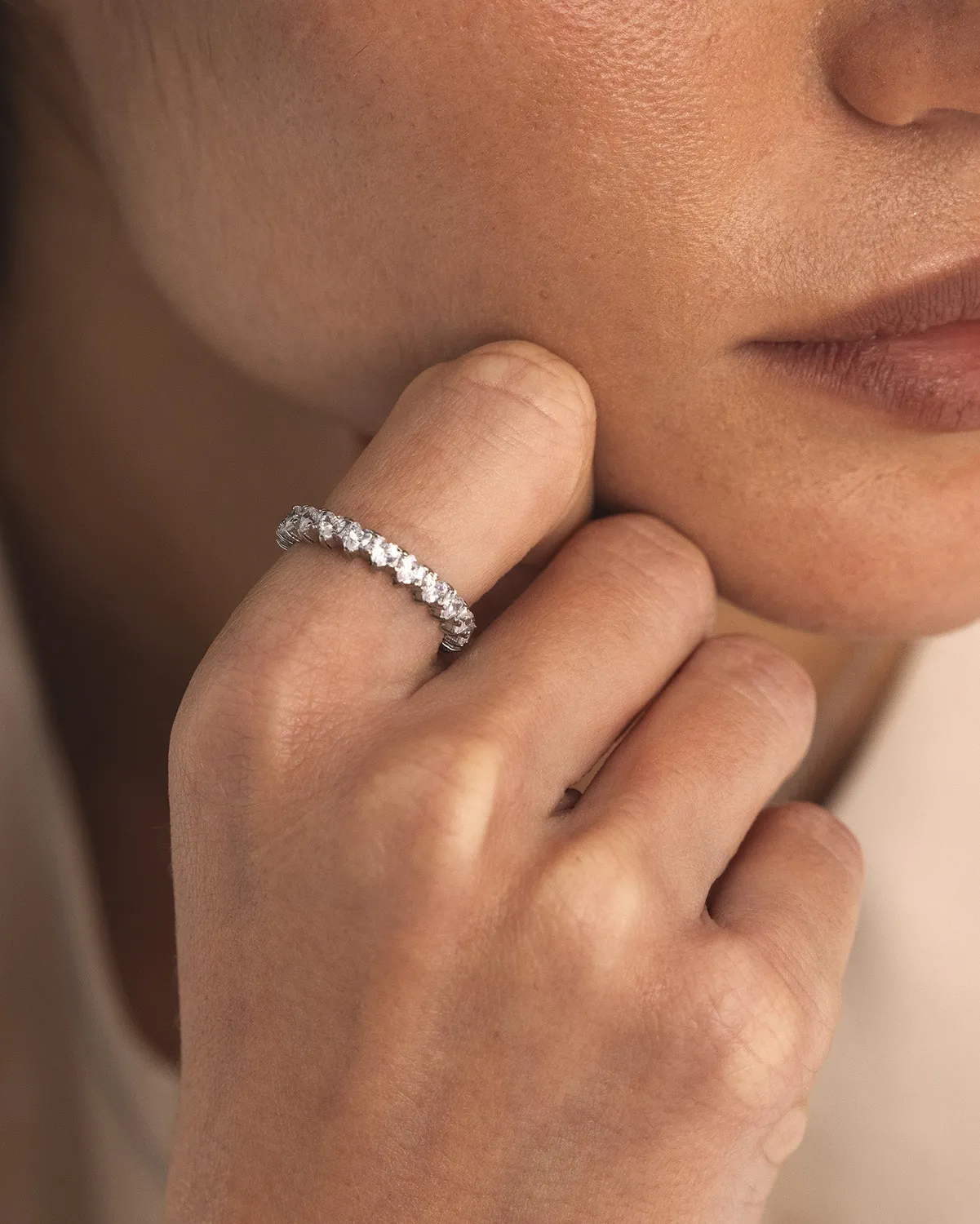 Mockberg Forever ring sølv zirkonia str 52