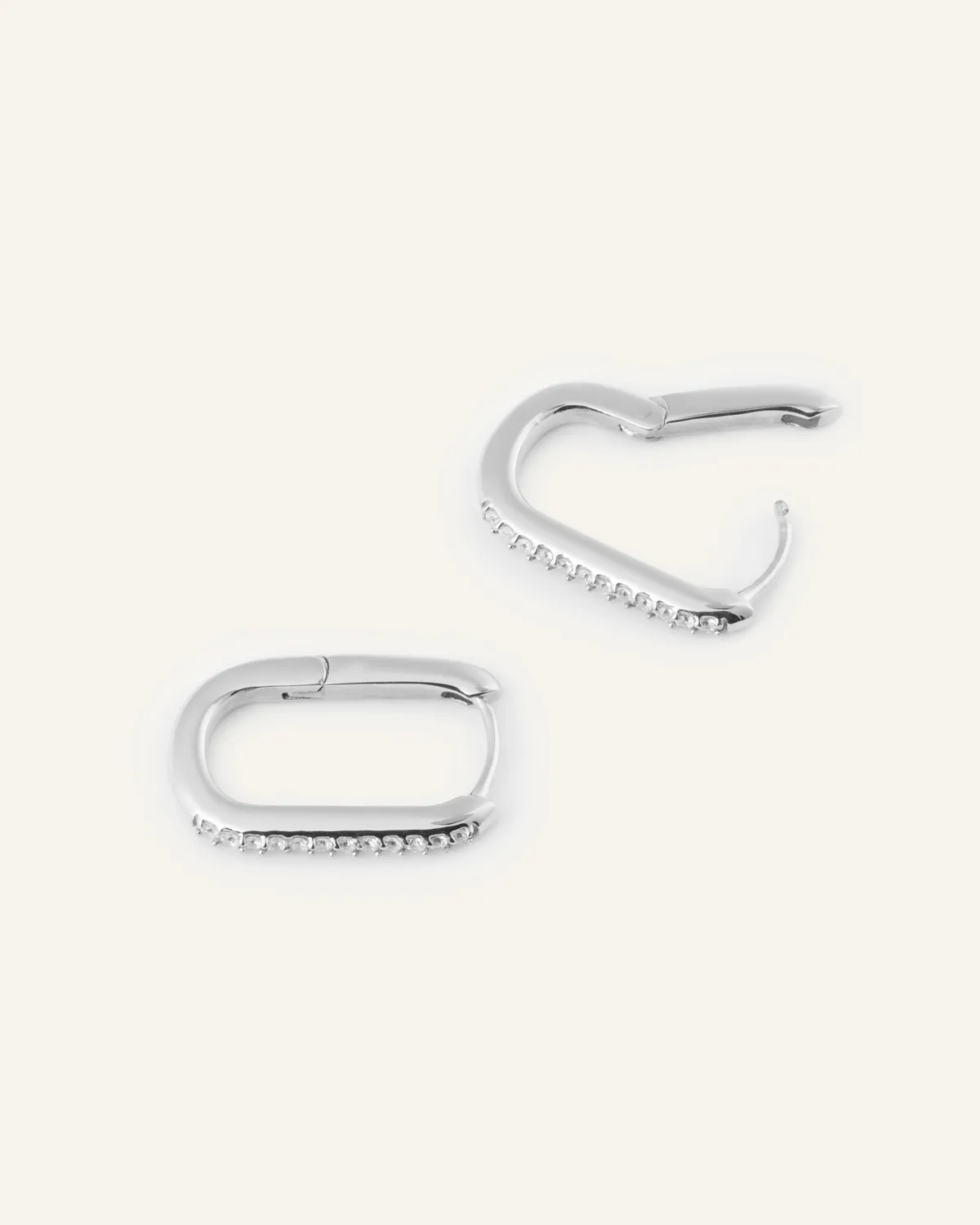Mockberg Sparkle Medium U-Hoops øredobber sølv 19,5 mm