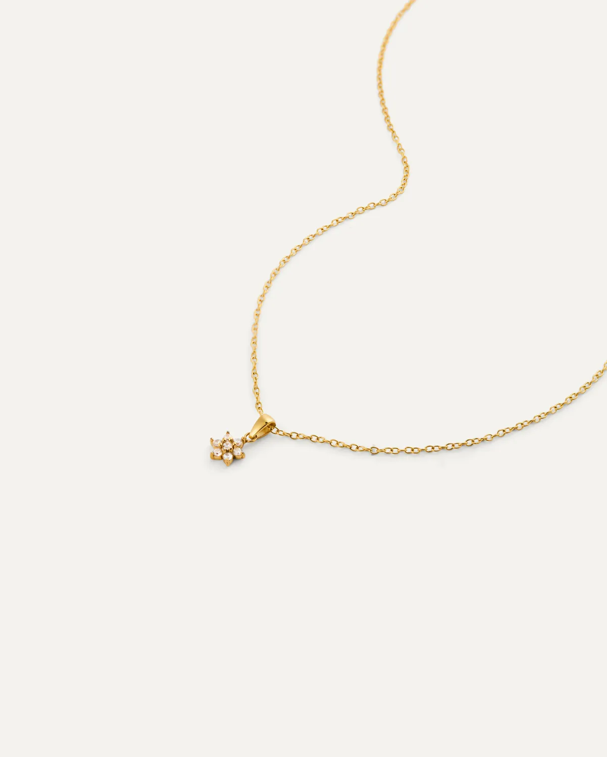Mockberg Flora Necklace halskjede gull blomst
