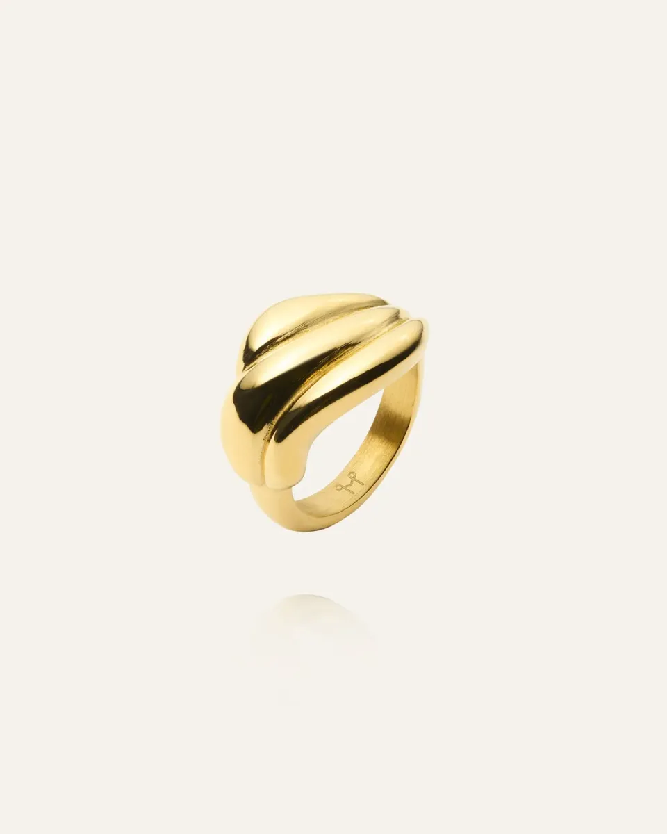 Mockberg Deco ring gull stål vanntett