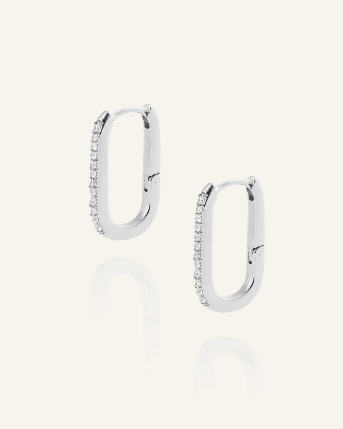 Mockberg Sparkle Medium U-Hoops øredobber sølv 19,5 mm