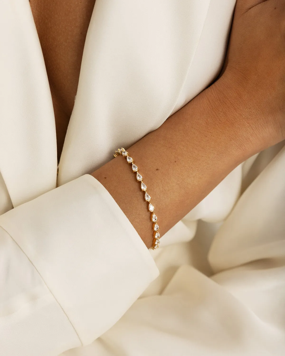 Mockberg Zina armbånd gull Medium zirkonia