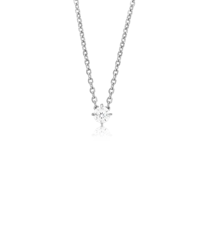 Blomdahl Tiffany halskjede 5/7 mm sølv cz hvit
