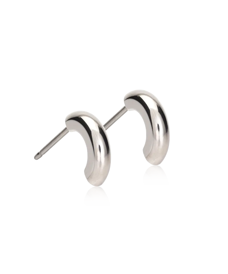 Blomdahl Pendant Round Curved ørering 10/15 mm titan